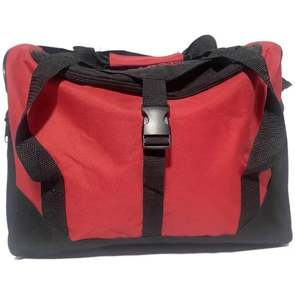 TIME Magazine Duffel Bag Red Black Gym Overnight Carry-On Travel Bag, 14x11x8